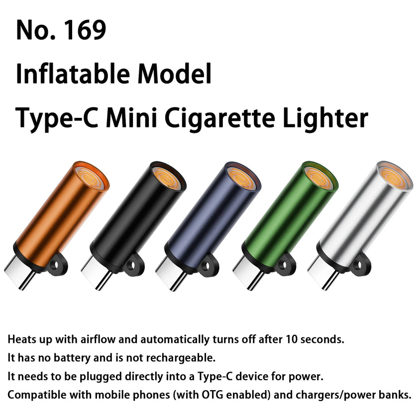 USB C Electric Lighter Windproof Rechargeable Lighter
