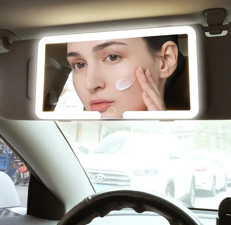 Car Sun Visor Mirror LED Makeup Light Adjustable