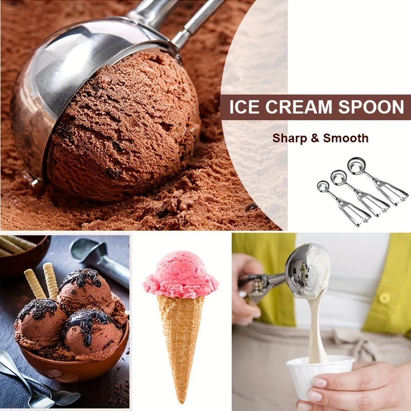 Ice Cream Scoop Set 3PCS Stainless Steel Scooper Tool