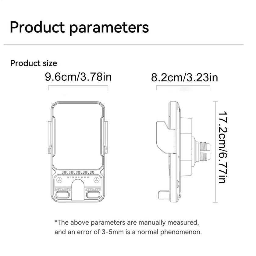 Wireless Car Phone Charger 15W Fast Mount