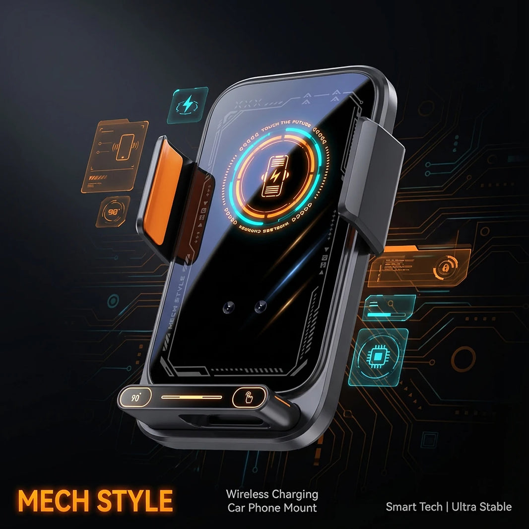 Car Phone Charger Holder 15W Wireless Mount