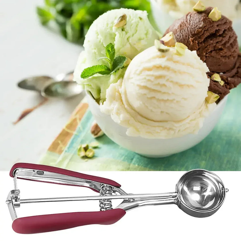 Ice Cream Scoop Stainless Steel Spring Handle