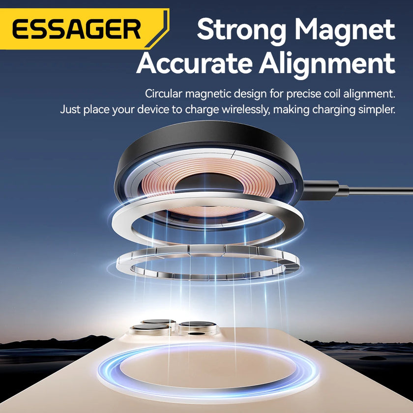 Magnetic Wireless Charger Stand 15W Fast Charging