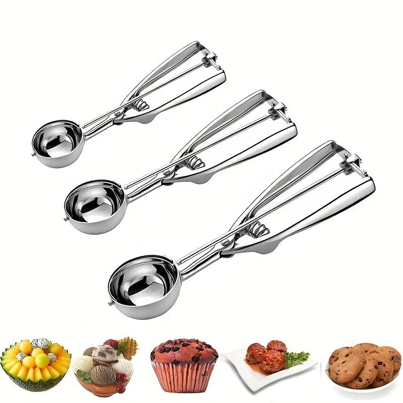 Ice Cream Scoop Set 3PCS Stainless Steel Scooper Tool