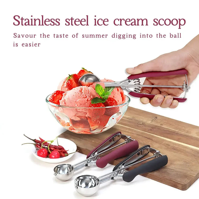 Ice Cream Scoop Stainless Steel Spring Handle